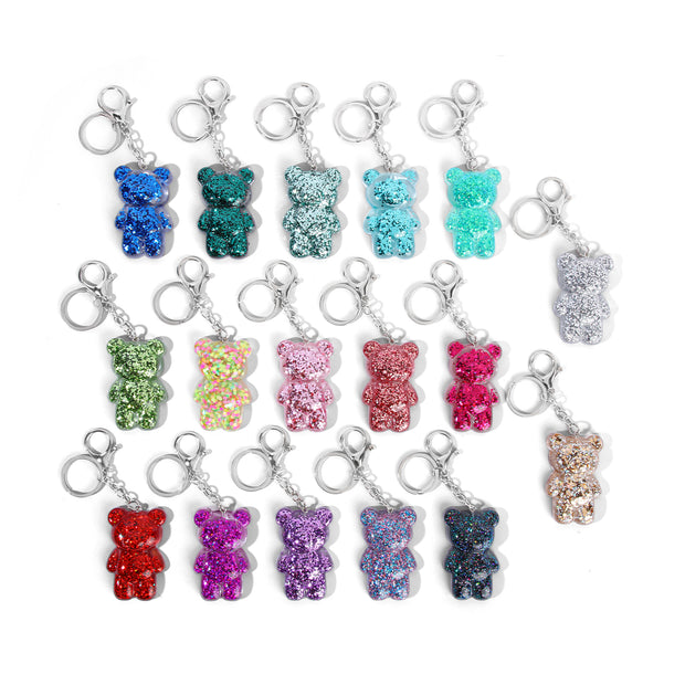 Llavero Teddy Bear con Brillos