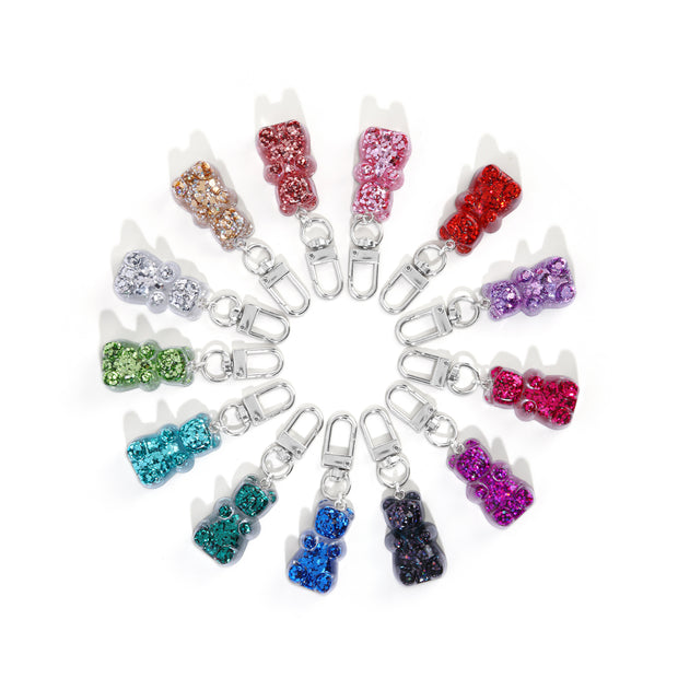 Llavero Gummy Bear Nano con Brillos