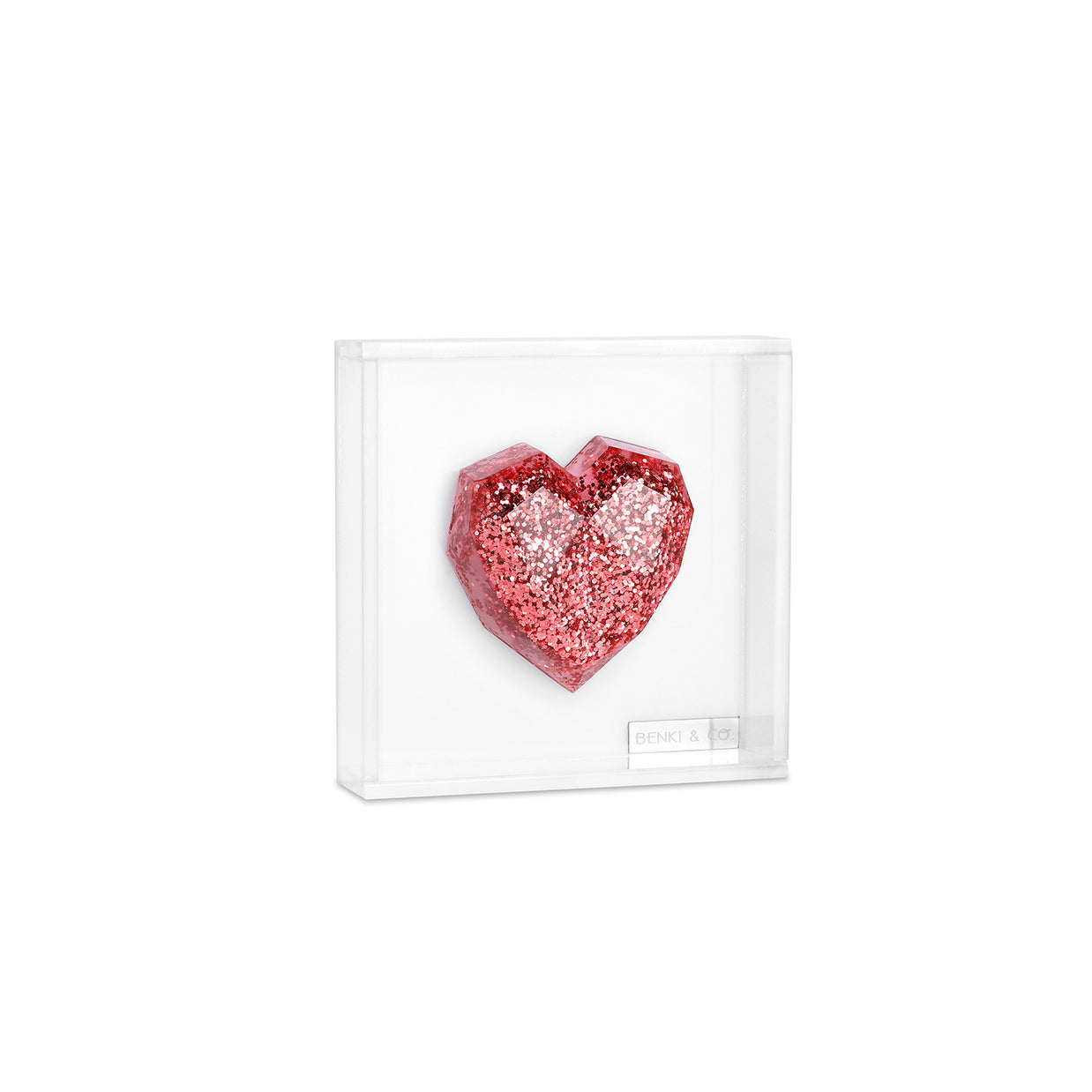 Cuadro Corazón Hexagonal 8x8