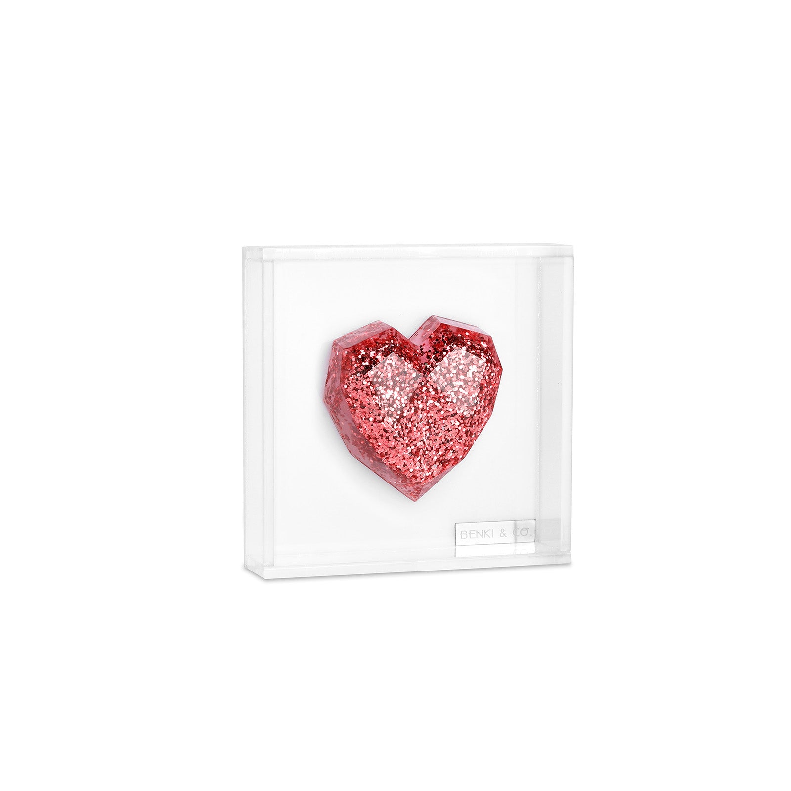 Cuadro Corazón Hexagonal 8x8
