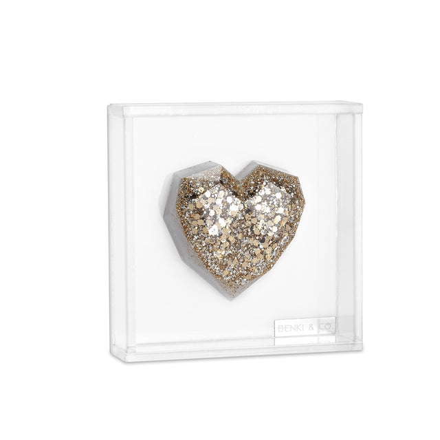 Cuadro Corazón Hexagonal 11x11