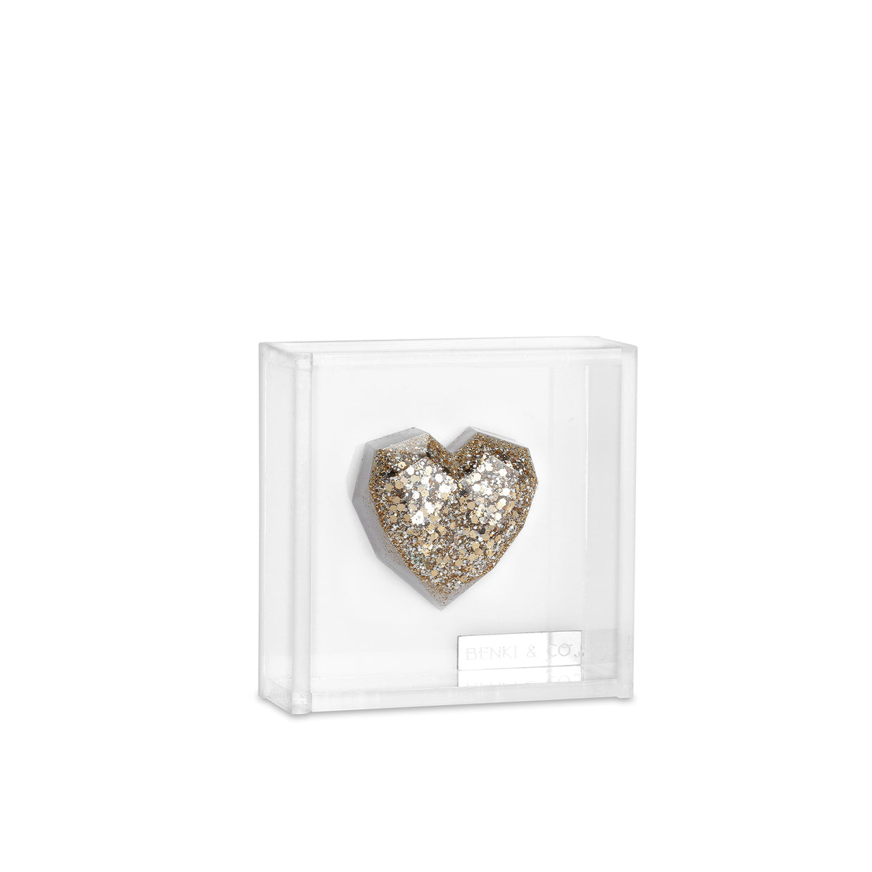 Cuadro Corazón Hexagonal 8x8