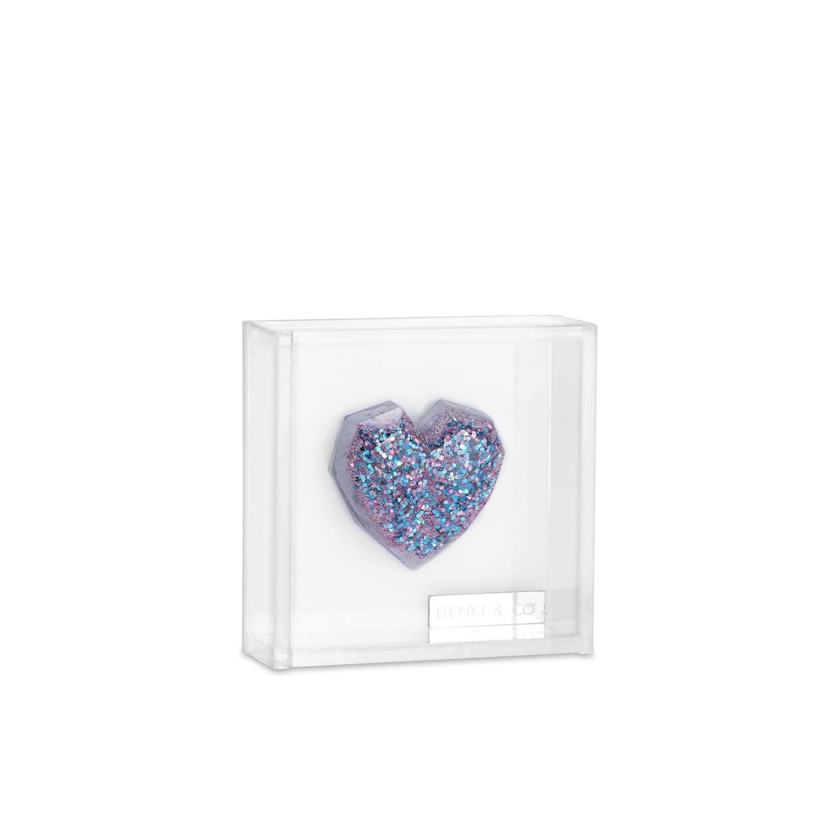 Cuadro Corazón Hexagonal 8x8