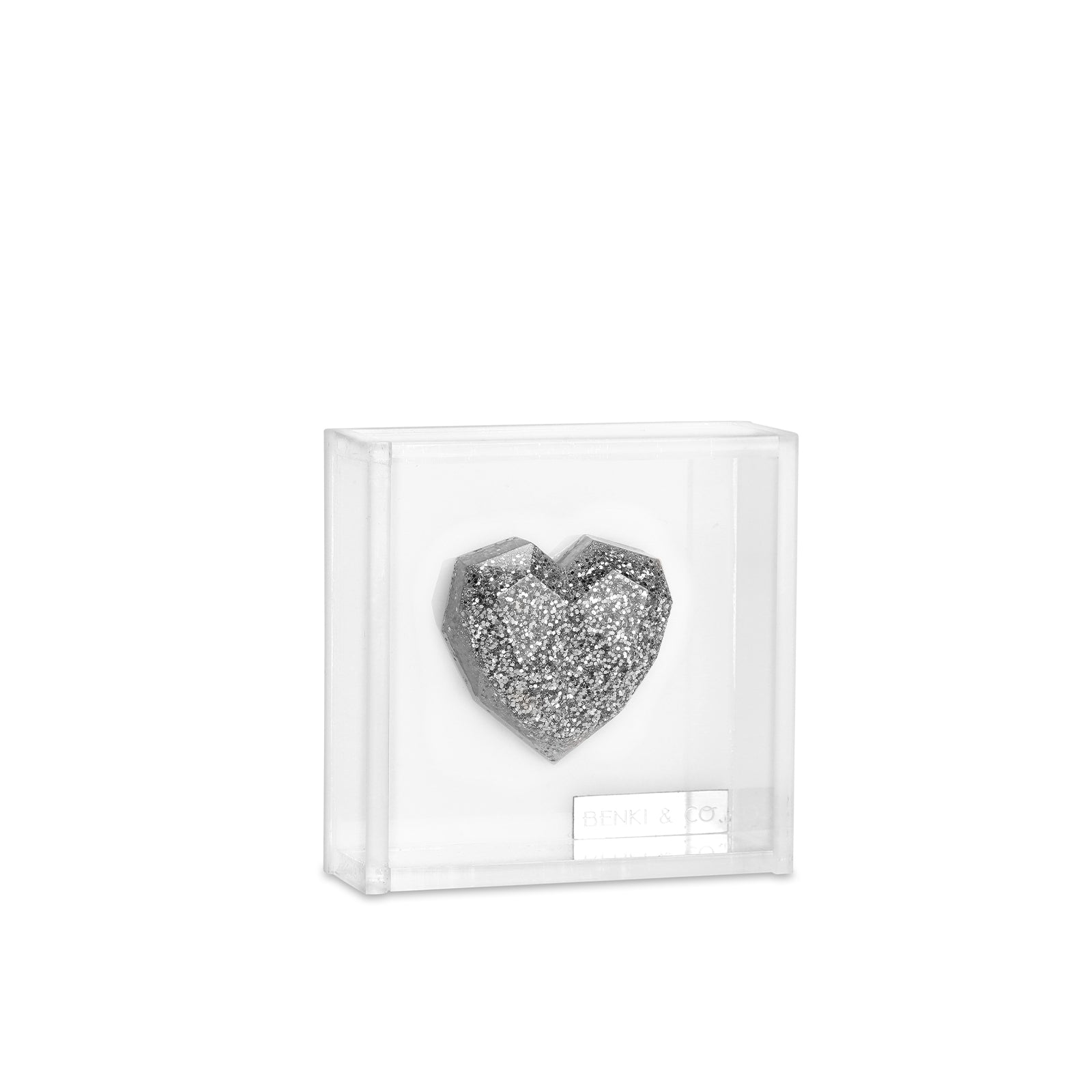 Cuadro Corazón Hexagonal 8x8
