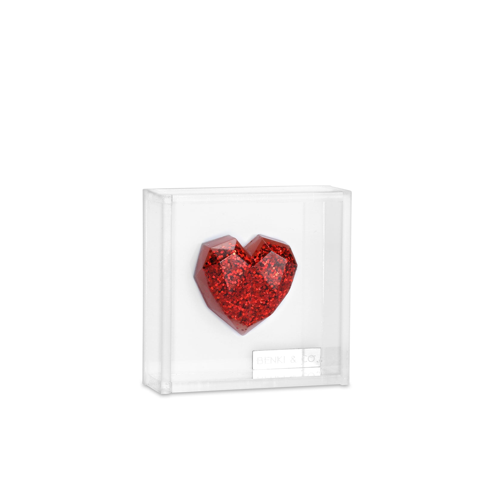 Cuadro Corazón Hexagonal 8x8