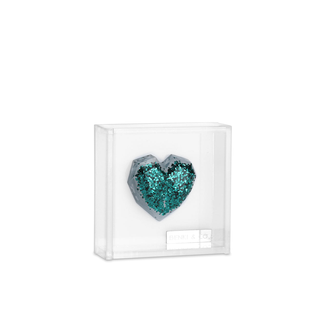Cuadro Corazón Hexagonal 8x8